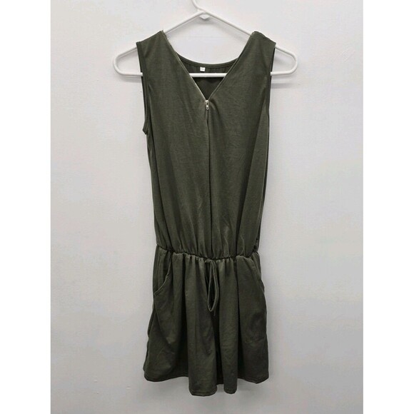 Unbranded  Romper Shorts/ Sleeveless Army Green Size Medium (A38) - Picture 1 of 6